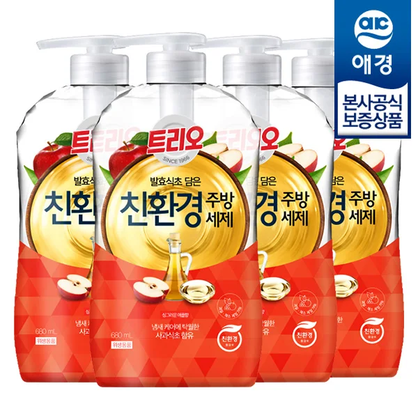 [Aekyung] The trio-dipped kitchen wash fermented vinegar 680ml x 4 apples