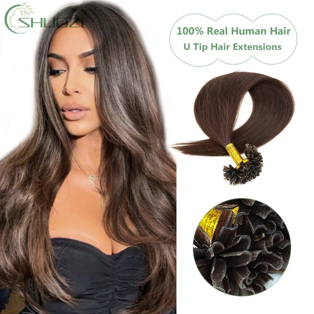 22 Inch 50g U Tip Hair Extensions Human Hair Invisible Keratin Hair Extensions Hot Fusion U Tip Hair Extensions Real Human Hair