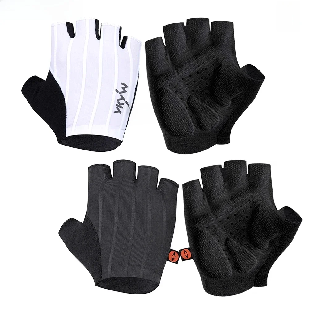 AliExpress YKYWBIKE Cycling Gloves Half Finger Unisex Italy Interface Palm Padding Pro Team Bicycle Road Bike Gloves Summer Shock-Absorbing