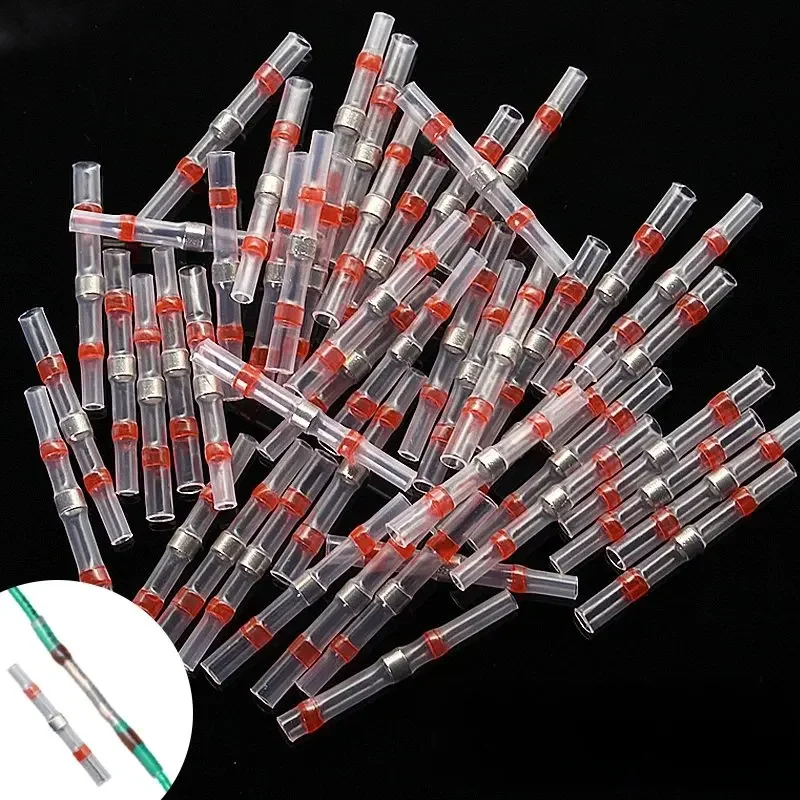 Connecteurs de fil thermorétractables SST21, manchon étanche, bout à AWG22-18, épissure électrique, soudure étamée, borne de joint, 50 pièces