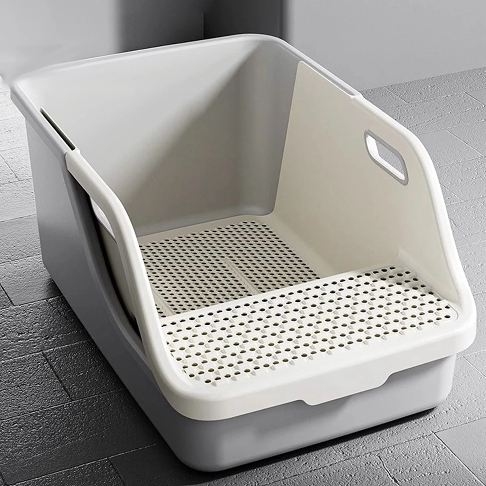 

Профессиональный компактный ящик для кошачьего туалета, многофункциональный большой лоток для туалета с защитой от утечек, для предотвращения брызг, принадлежностей для туалета