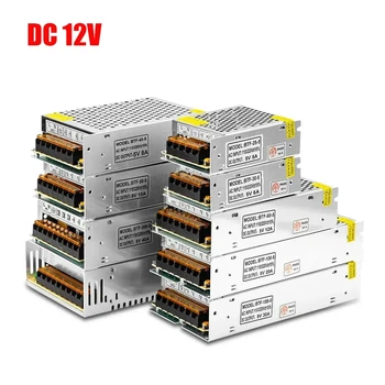 יחידת ספק כוח מתחלפת 12V DC 1A 2A 5A 12V מתאם 10A 15A 20A מנהל LED 25A 30A מקור לסטריפ אור LED