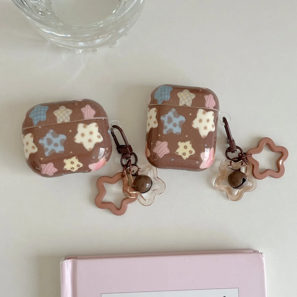 

Cute polka dot star headphone protective case,suitable for AirPods4/3/2Pro/2/3,fashionable shockproof headphone protective case