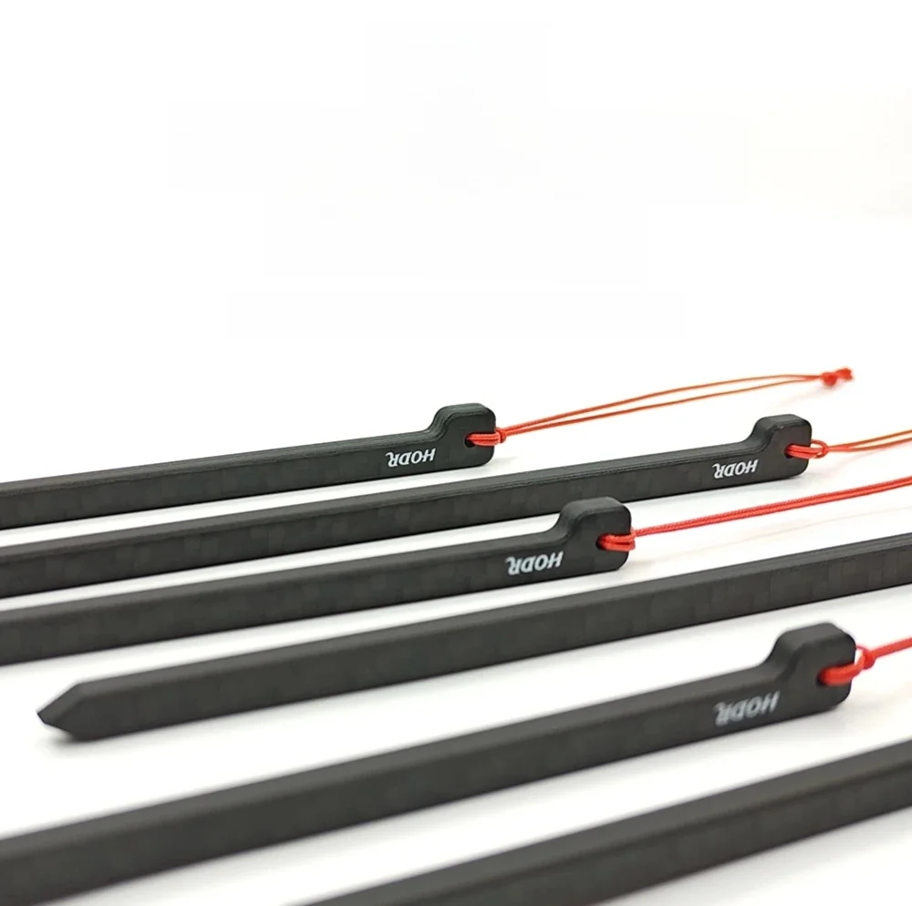 [HODR] Carbon Peg Tentharingen Koolstofvezel 12 cm 3,7 g Ultralight Backpacken Tentspijkers Outdoor Kampeeruitrusting Wandelen - afbeelding 2