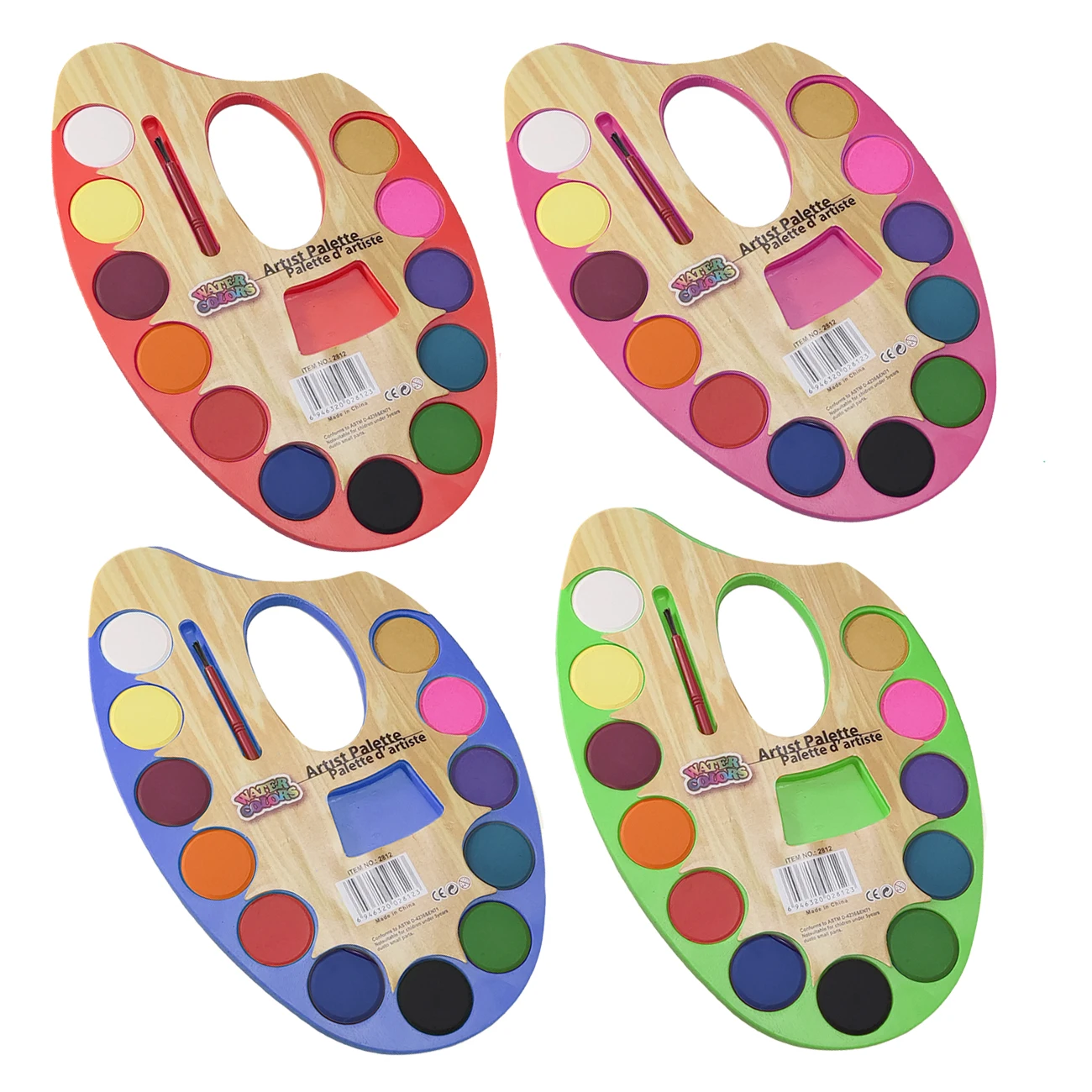 Ghodete 12 Aquarelle Pinsel Malerei Kunst Zeichnung große Palette