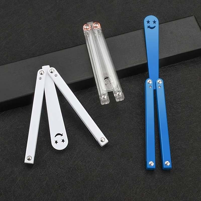 1pc, Butterfly Handshake Knife Prop, Training Folding Unsharpened Knife Prop, Cosplay Dress Up Props Unedged toy knives