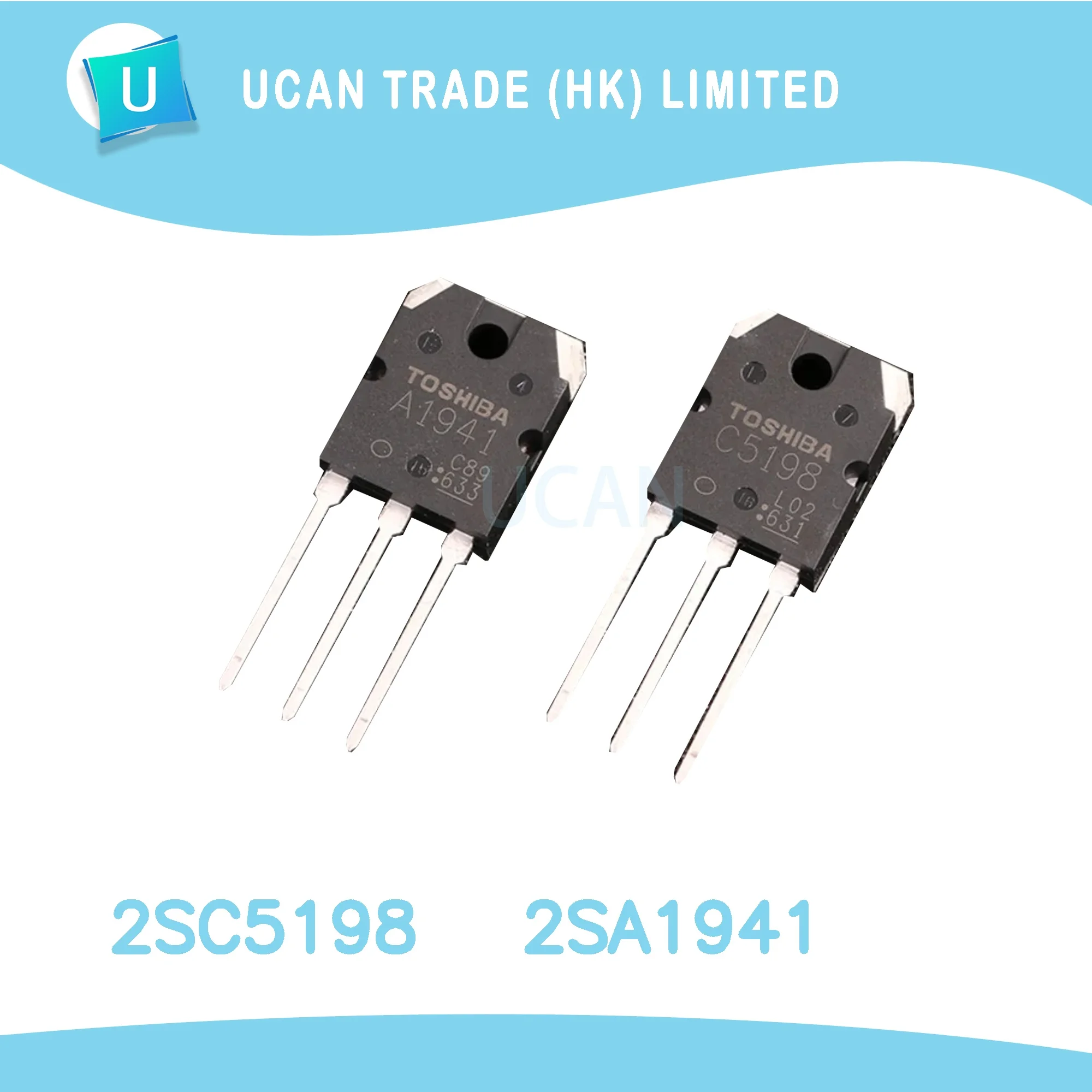 10PCS 5Pairs 2SC5198 2SA1941 TO3P (5PCS A1941 + 5PCS C5198) TO-3P Power Transistor