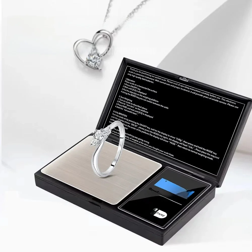 0.01g bijoux Mini Balance électronique en acier inoxydable Balance de poche numérique Balance en grammes d'or Balance de poids Balance de poche Portable