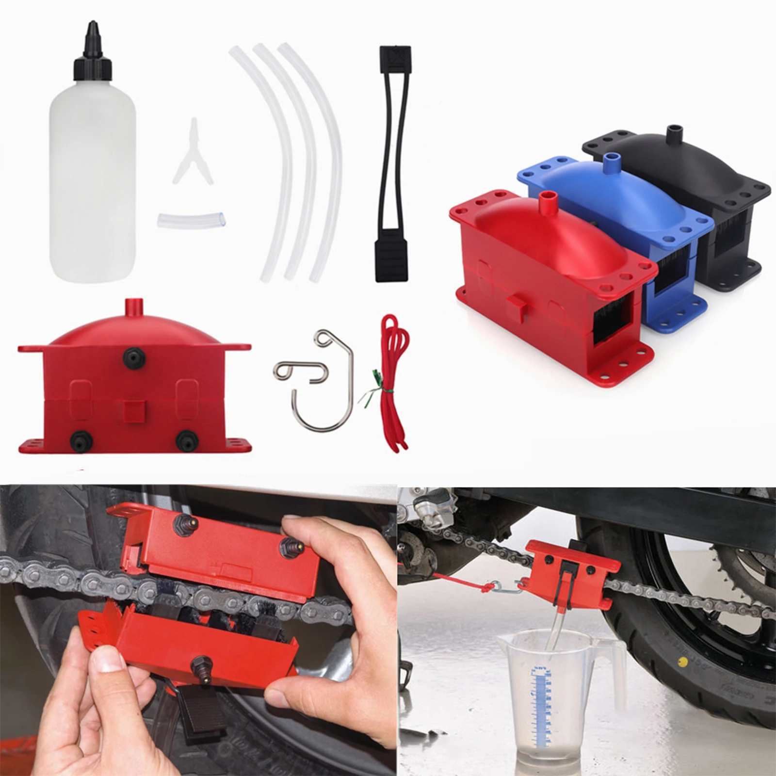 أداة تنظيف سلسلة الدراجات النارية الفعالة، جهاز تنظيف سلسلة الدراجة العالمي الممتاز، محمي من الصدأ #3