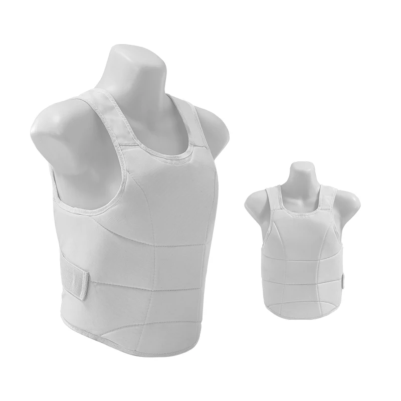 Karate Chest Guard Oxford Cloth Adjustable Chest Protector Full Chest and Rib Coverage Shockproof Body Protector for Training