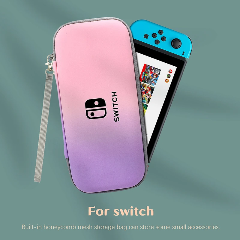 Unique design Gradient Color Carrying Case for Nintendo Switch Protective Cover Storage Bag PU Travel Portable Handbag