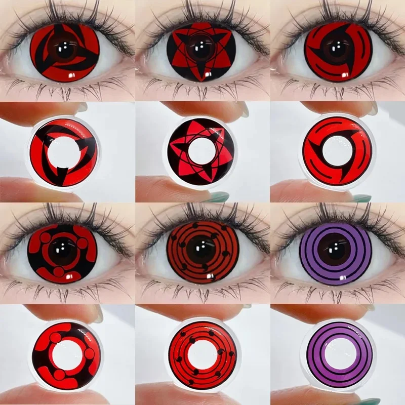 JeweLens 2 Teile/para Kontakte Jährlich Rote Farbe Kontaktlinsen Cosplay Halloween Augenlinsen
