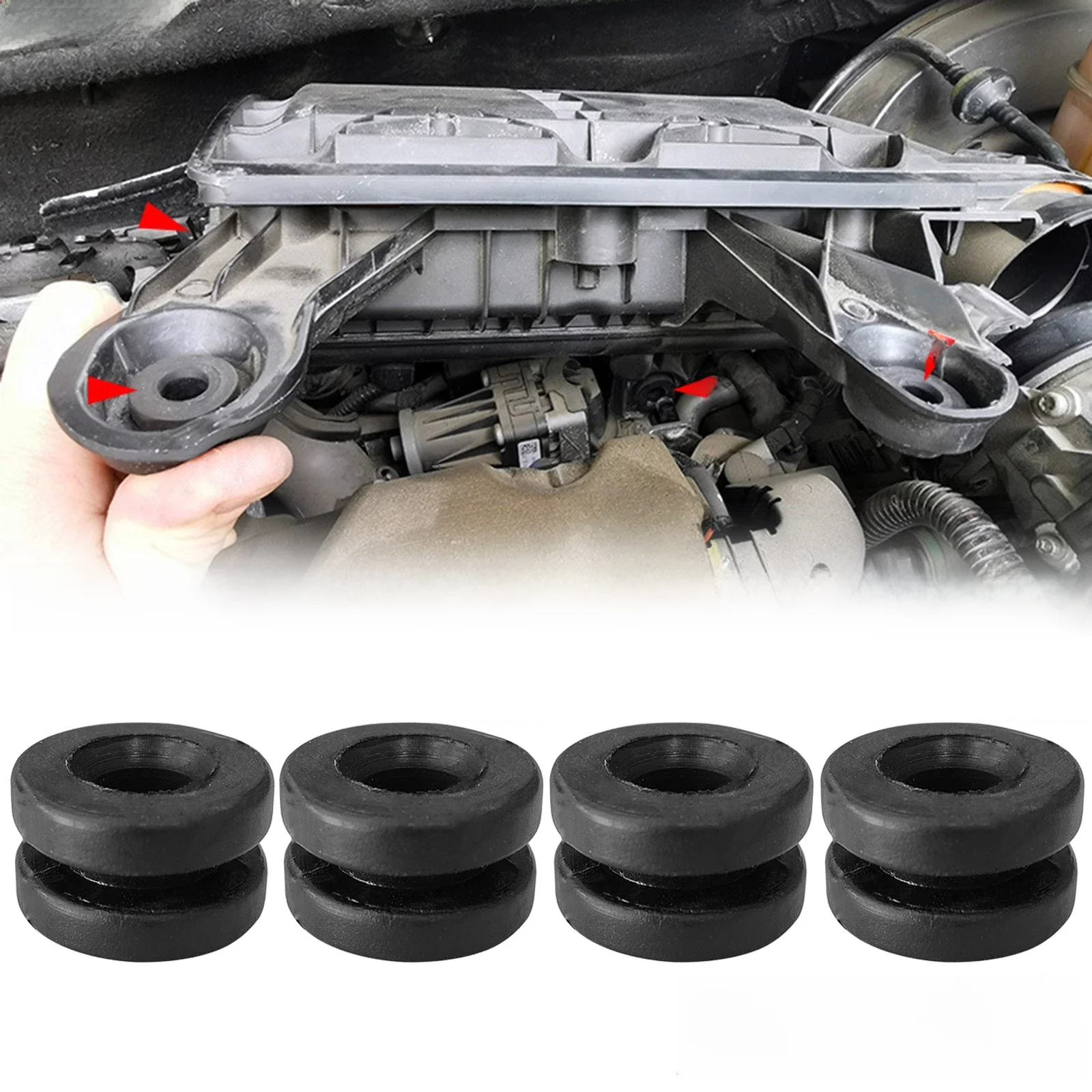 4X pour PEUGEOT 208 308 508 2008 3008 5008 Expert partenaire Rifter boîte de filtre à Air boîtier de montage tampon d'œillet en caoutchouc 1623159380