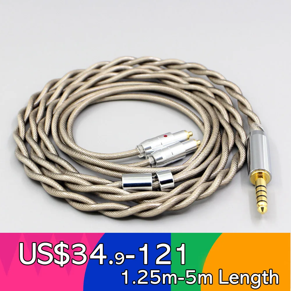 Type6 756 core 7n Litz OCC Silver Plate Earphone Cable For Shure SRH1540 SRH1840 SRH1440 2 core 2.8mm Headphone LN007847