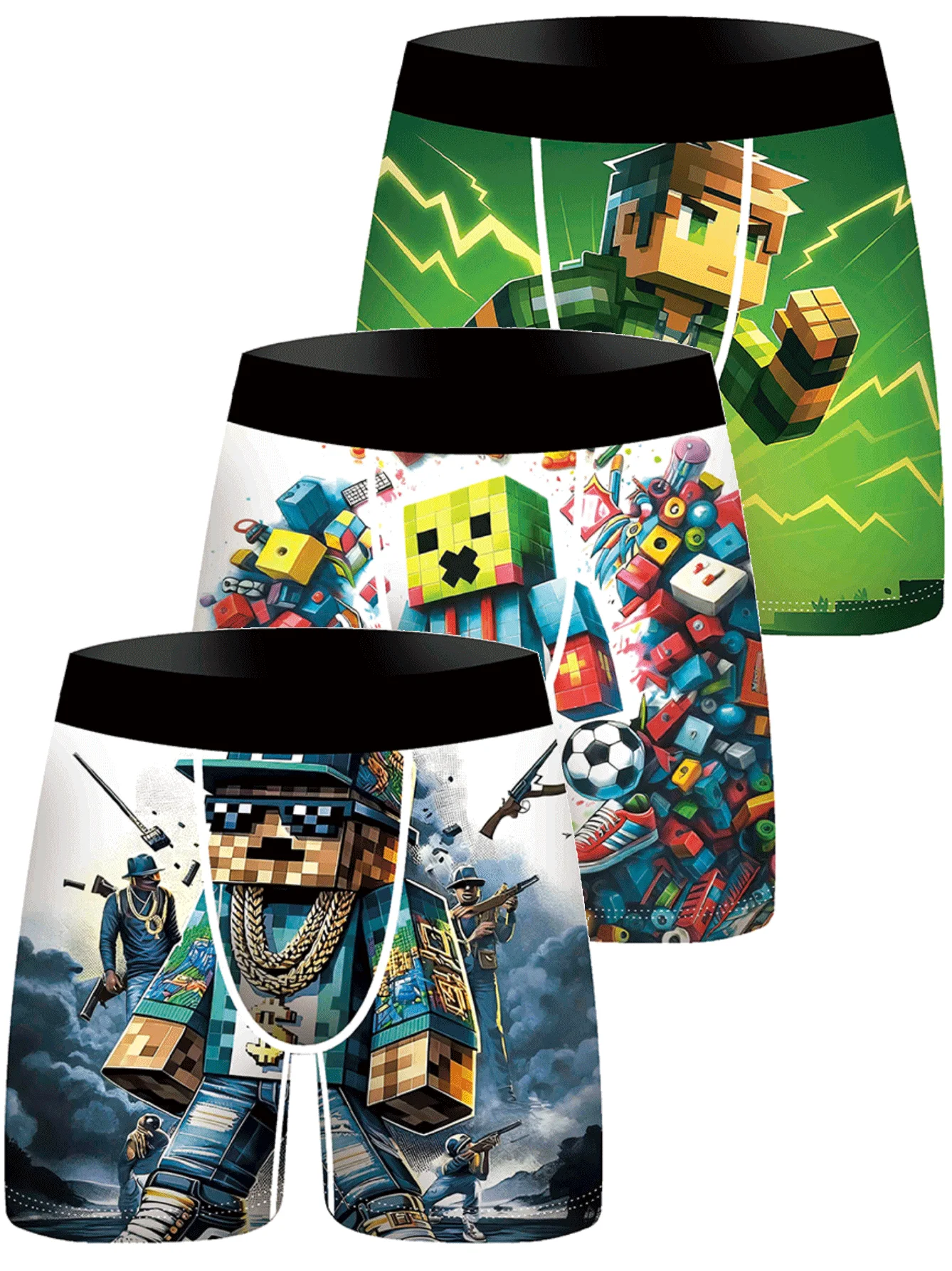 

3Pcs Men Underwear Boxers Flame Man Boxershorts Breathable Men's Panties Lingerie Men Boxer Briefs Underpants