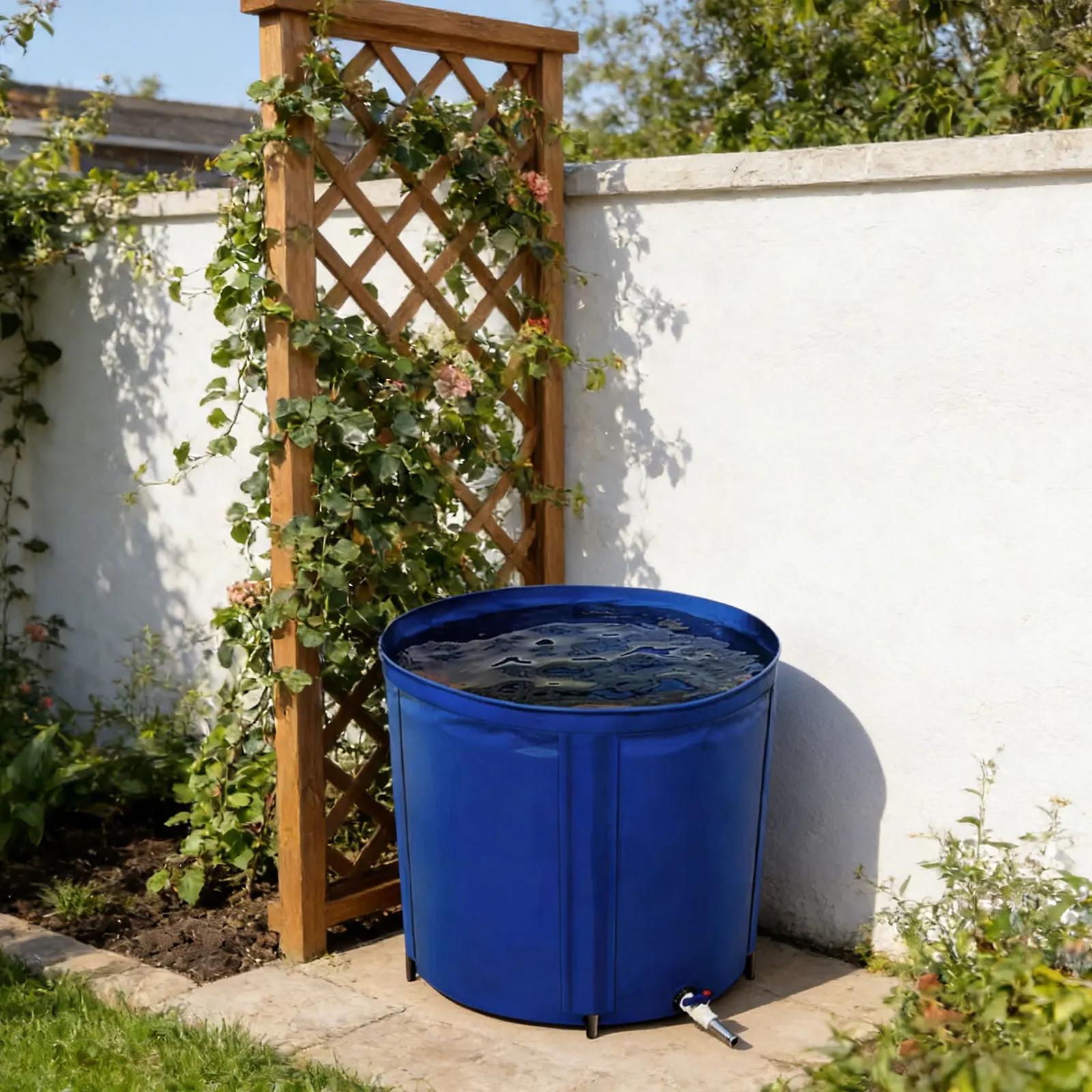 100L Fish Pool Thickened Canvas Round Foldable Frame Waterproof Fabric Fishing Pond Change Water Bucket Rain Barrel Water Tank