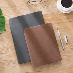 B5 Wholesale Executive Diaries Leather,Dark Gray Soft Cover Leather Planner,Brown Leather Cover Notebook Journal Diary A5