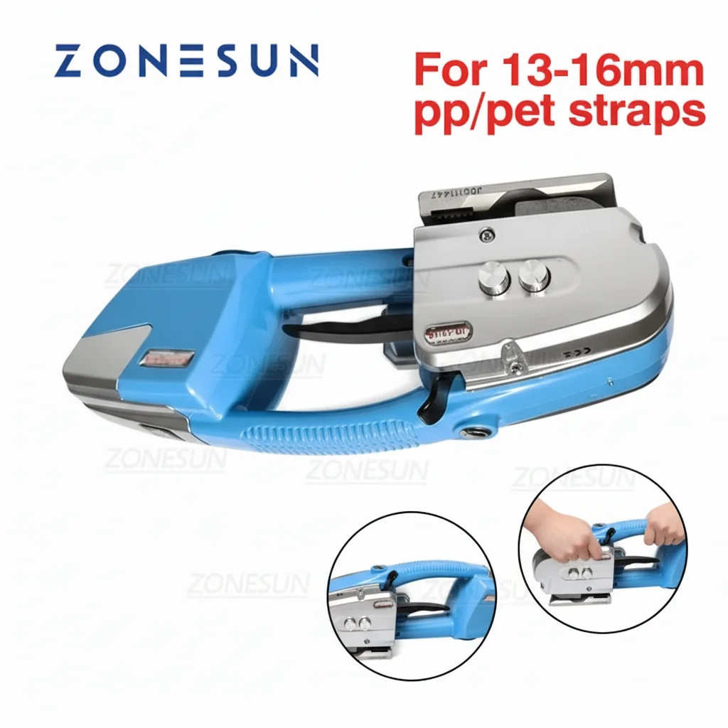 

ZONESUN JD16 Battery Strapping Tool Handheld for 13–16mm PET/PP Plastic Belt Packaging