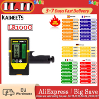 Kaiweets Lr100G Laser Detector Double-Sided Receiver Working Range up to 196ft Adjustable Beeper Rod Clamp