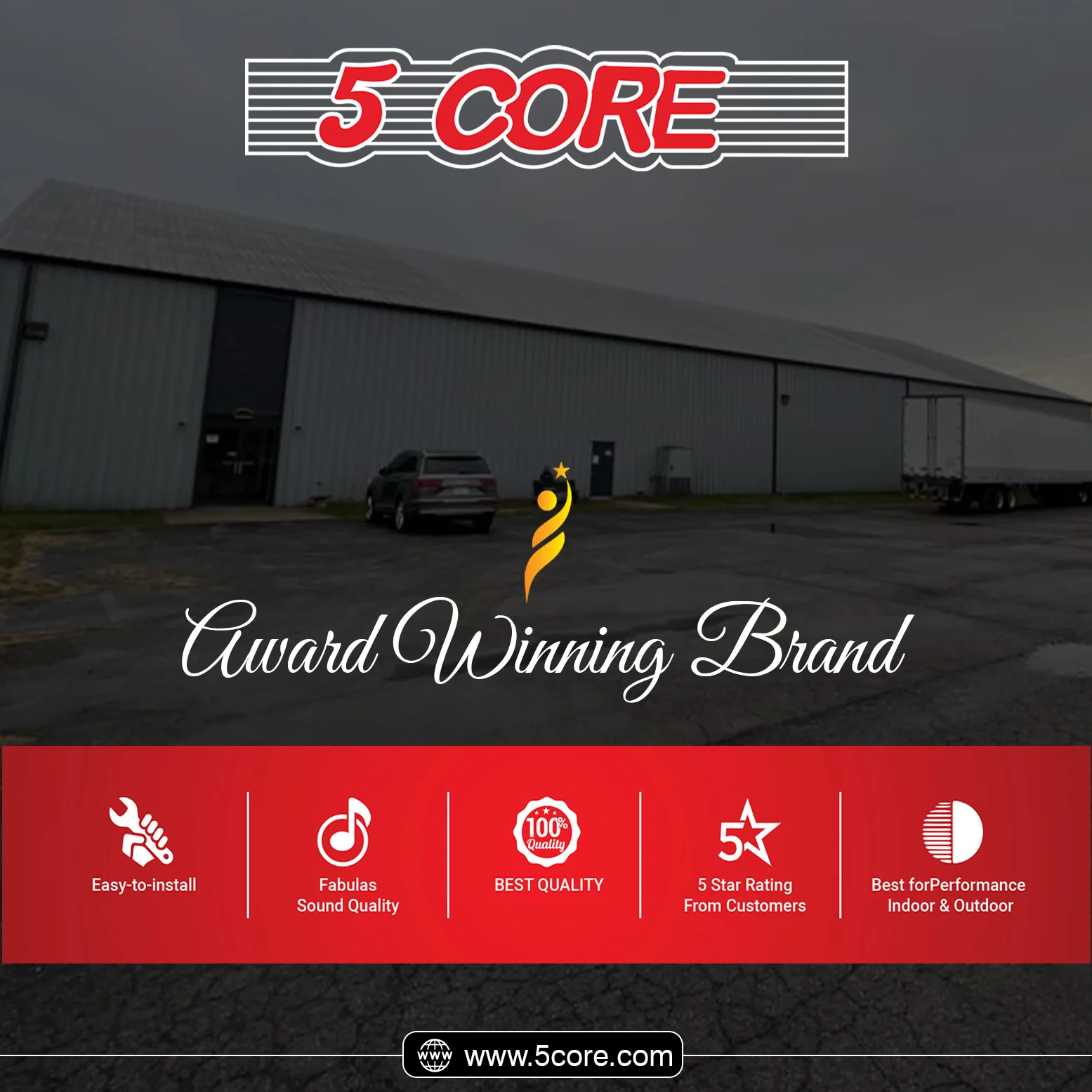 5Core Professional 2 Way Passive Crossover Network High Performance & Low Resistance Air Core Coil