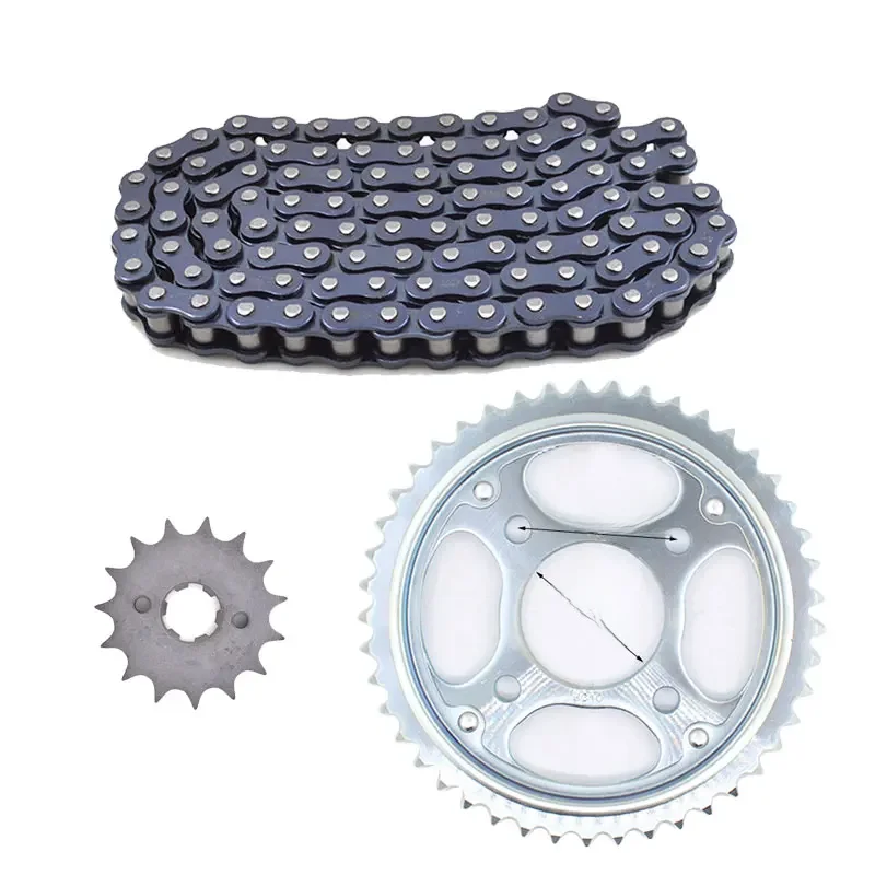 Motocykl przednia tylna zębatka łańcuch 428H 120L 15T/45T dla Honda WH125-11 SDH125-51 CBF125 CBF 125 — zdjęcie 2