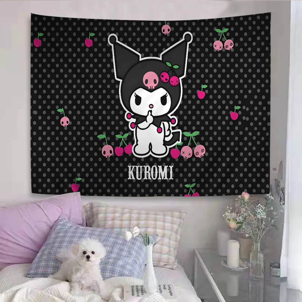 مينيسو سانريو مرحبا كيتي مينيسو مرحبا كيتي نسيج الجدار الشنق هدية عيد ميلاد ديكور المنزل لغرفة المعيشة غرفة نوم والمكتب