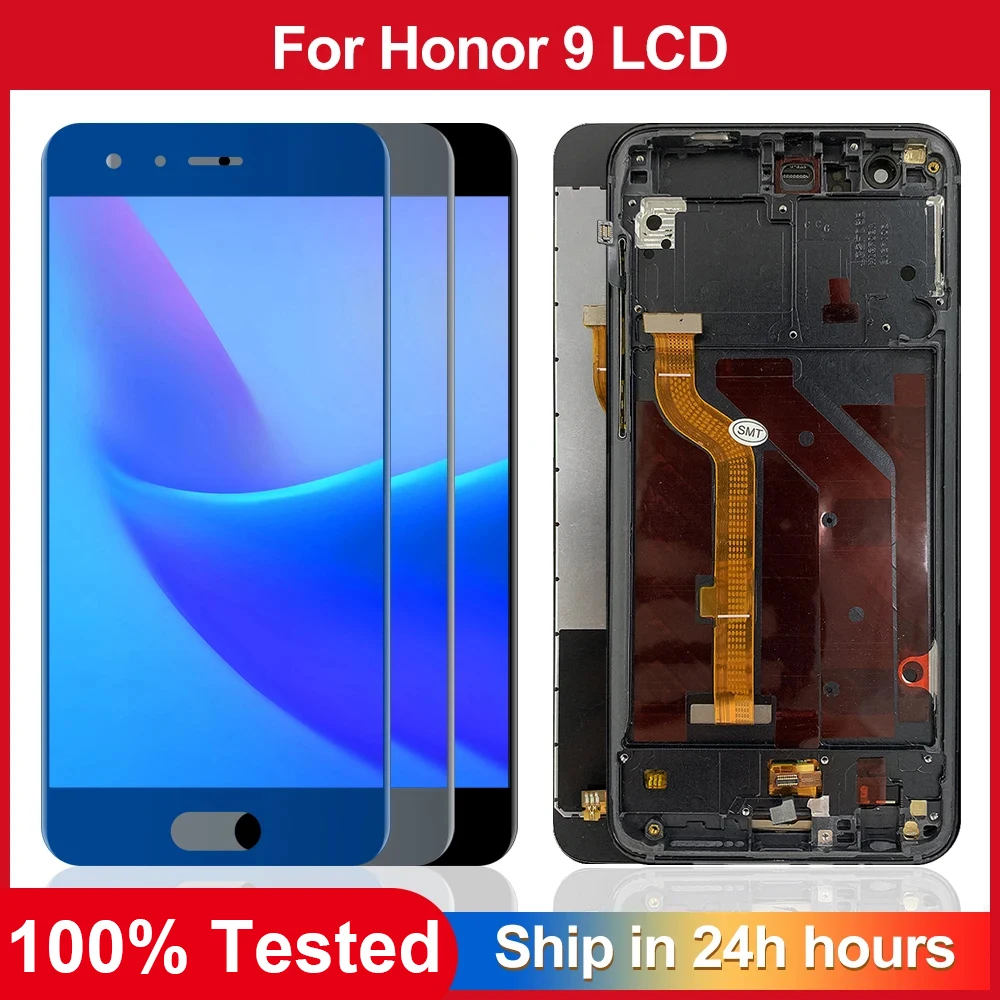 

Экран 5,15 дюйма для Honor 9 STF-AL00 AL10 TL10 L09, ЖК-дисплей, экран с дигитайзером в сборе, замена для Honor9 с рамкой