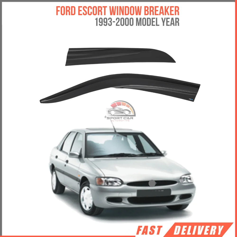 For FORD ESCORT 1993-2000 Sport Style glass spoiler 4 piece car rain protection Sport Style accessory-Free Shipping