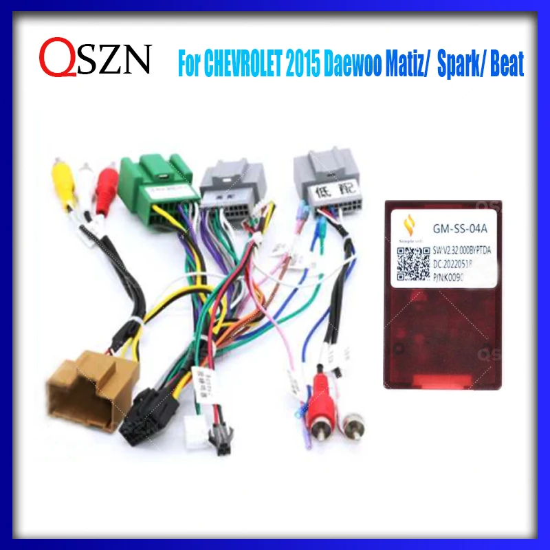 

QSZN Car radio Canbus box GM-SS-04A Adaptor Decoder For CHEVROLET Daewoo Matiz/ Spark/ Beat Wiring Harness Cable Android Stereo