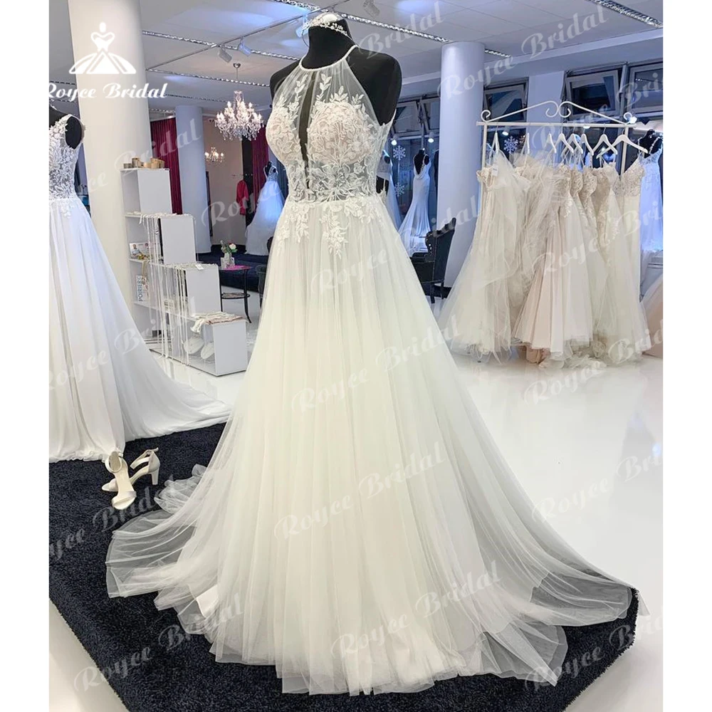 Robe De Mariée ligne A, style Boho, Sexy, dos nu, sans manches, avec des Appliques en dentelle, 2023