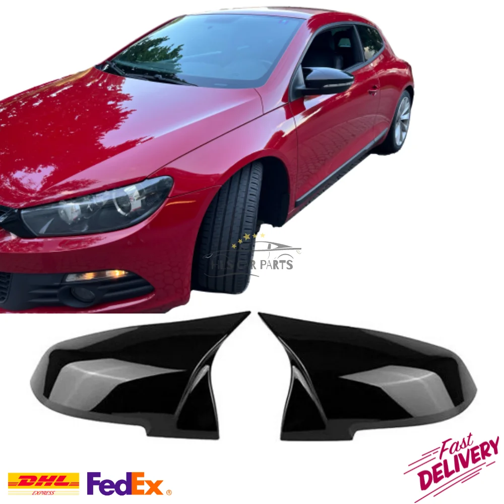 

Bat Mirror Cover for VW Scirocco 2009-2017 Car Accessories Volkswagen R-Line R32 Piano Black Tuning Sport Design Fast Delivery