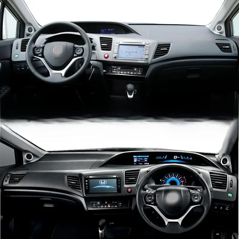 For Honda Civic IX FB2 FB6 FB36 FK3 FK2 FK1 2012-15 Dashmat Dashboard Cover Sunscreen Protective Pad Dash Mat Anti-Dirt Ornament