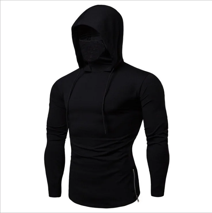 2022 new Punk Style Jacket Men Women Winter Dark Hooded Jacket Men\'s thin Top Long sleeve Gothic Diablo style Ninja Wizard Mask