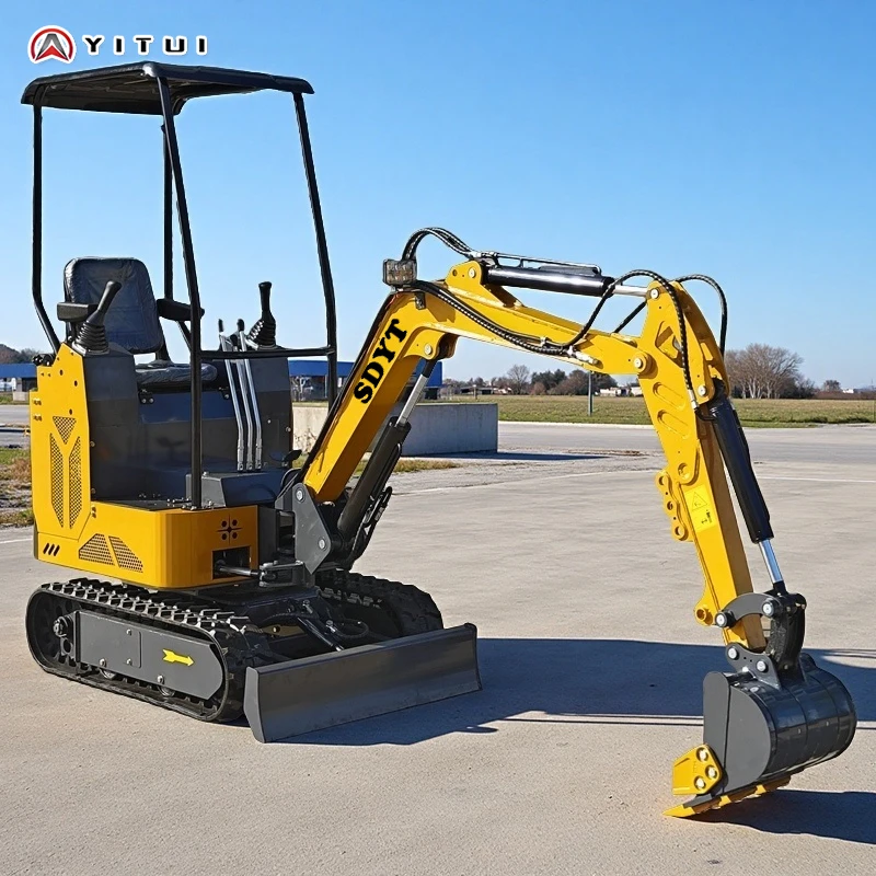 Supporto multifunzionale per piccolo escavatore domestico con garanzia mini escavatore EPA EURO 5 da 1,2 tonnellate personalizzato