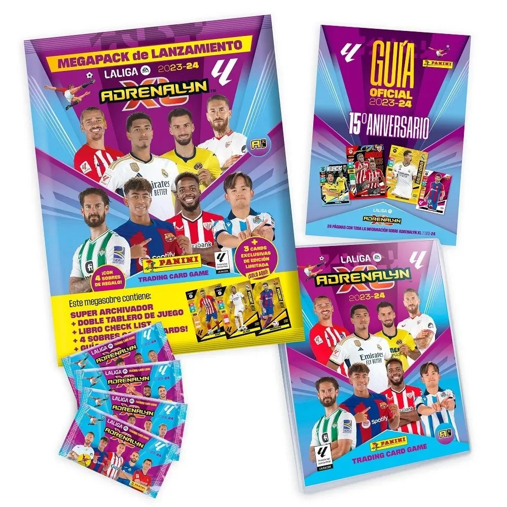 Archivador y 29 Sobres Adrenalyn XL 2023/24 de la Liga EA Sportsl - Coleccionables Oficial de Panini - (LEED DESCRIPCIÓN PARA MAS INFORMACIÓN SOBRE