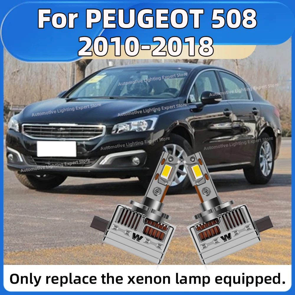 

Светодиодные фары LED HID Turbo 30000LM с чипом CSP 6000K, Plug&Play, замена ксеноновых ламп для автомобилей PEUGEOT 508 2010-2018 (2011, 2012, 2013, 2014)