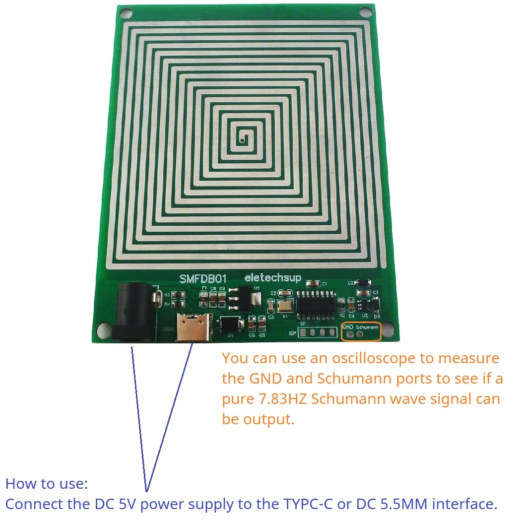 SMFDB01 7.83Hz Schumann Resonance Signal Generator Pure Sine Wave Module