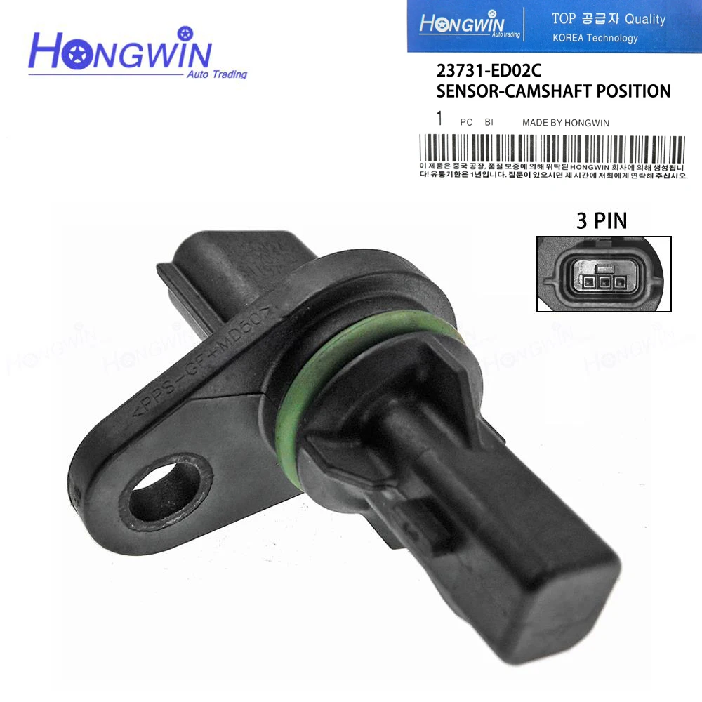 23731-ED02C Sensor de posición del árbol de levas para Nissan Versa Note Tiida Kicks 1.6L L4 2009-2018 23731ED02C 23731-ED02A 23731ED02B, nuevo