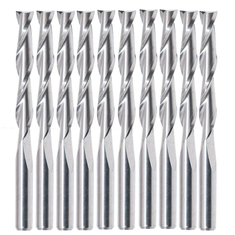 10-krotny spiralna obieraczka z węglika spiekanego z dwoma ostrzami 3.175x22mm frezy CNC — zdjęcie 2