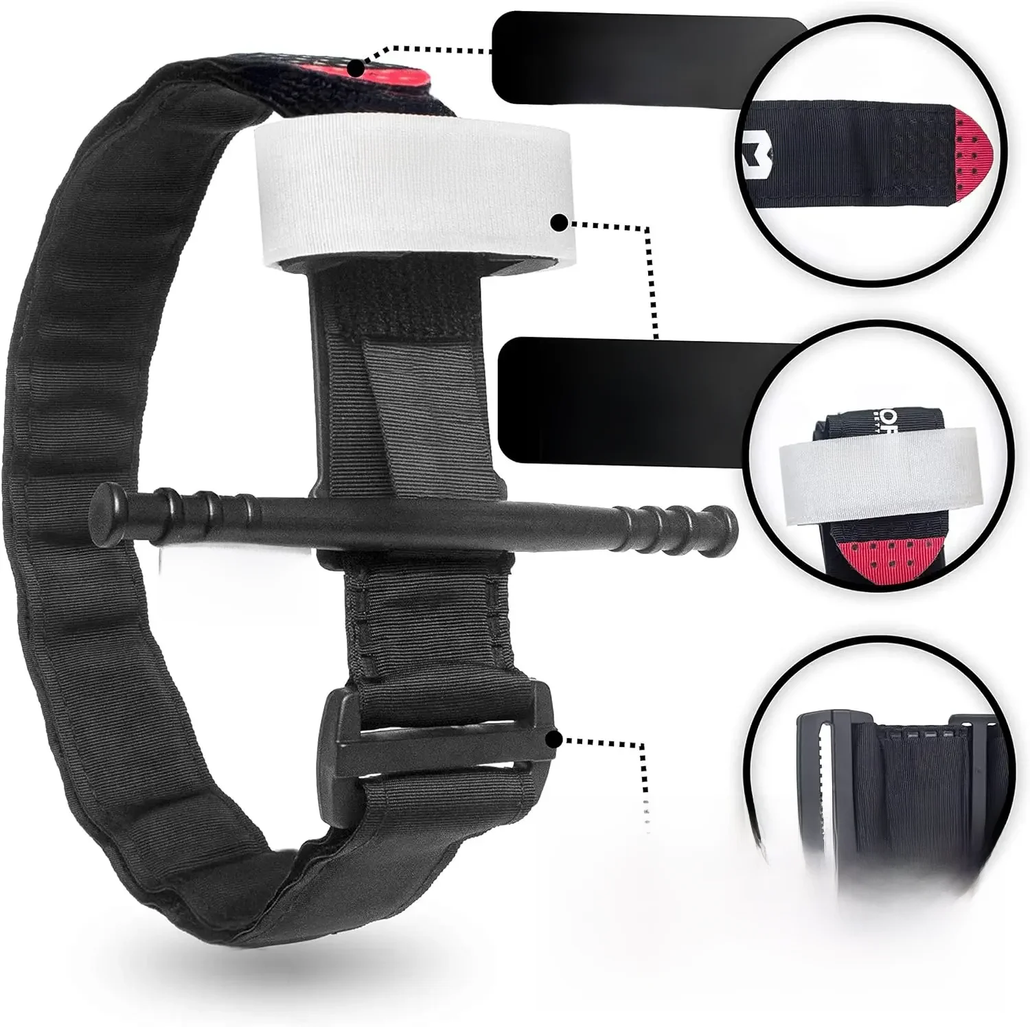 Correia de emergência tática de uma só pessoa, equipamento médico de primeiros socorros, torniquete