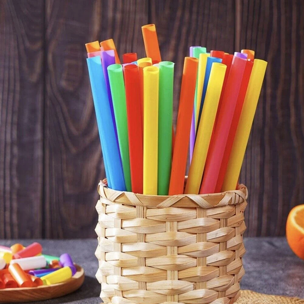 50-400Pcs Large Colorful Drinking Straws Bubble Tea Straw MilkTea Smoothies Milkshake Party Wedding Bar Home Pajitas Accessories view 5