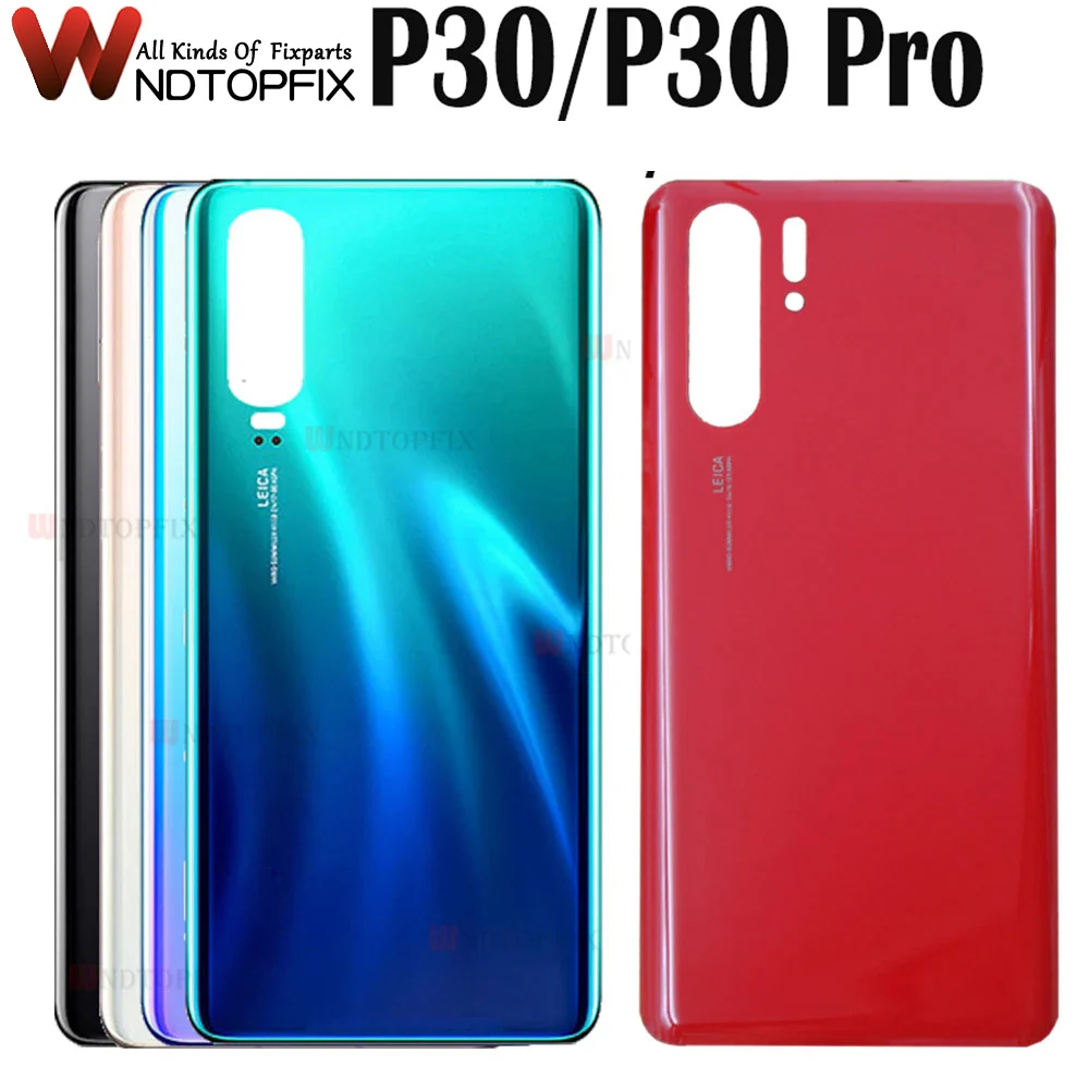 Nowy dla Huawei P30 tylna pokrywa baterii ELE-L09 L29 obudowa tylna obudowa szklana dla Huawei P30 Pro VOG-L04 pokrywa baterii