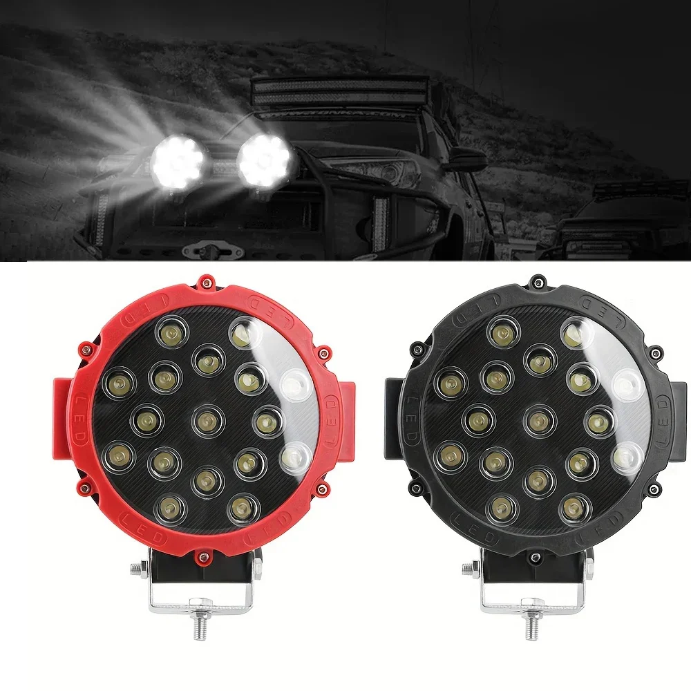 12V 51W Heldere LED Licht Off Road 4x4 Spotlight auto Koplamp Werk Spot Lamp Automotive auto Accessoires Voor Vrachtwagen JEEP Hummer - afbeelding 2