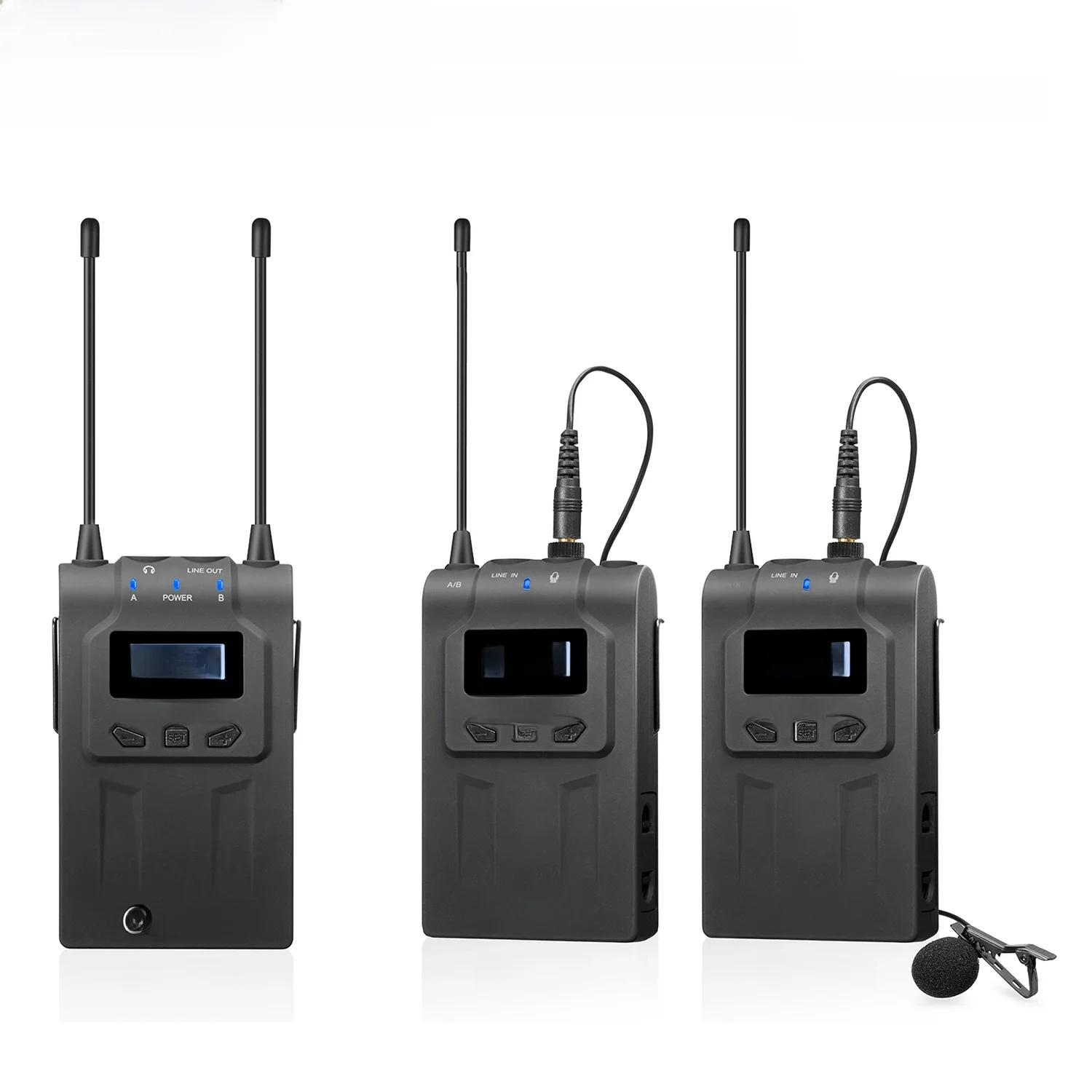 Boya-BY-WM8 Pro UHF Microfone lapela sem fio Lavalier, iPhone, Android, Câmeras DSLR, PC,