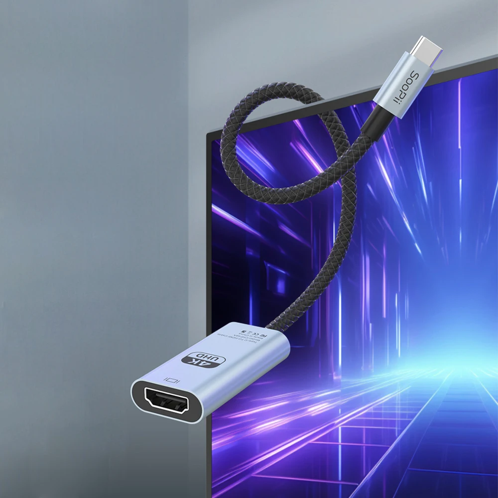 Soopii USB C to HDMI 2.0 4K HDR TV connection Mirroring Gender CHF46A