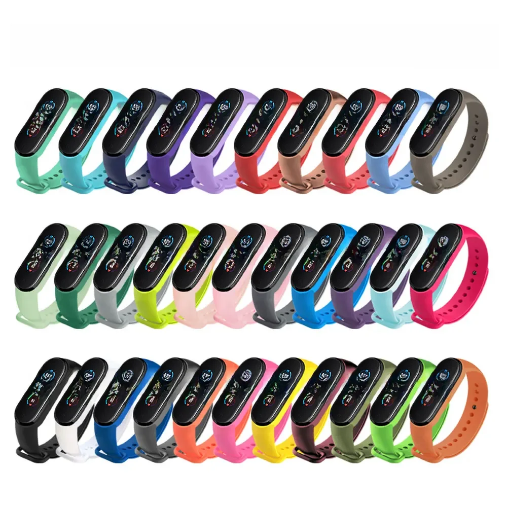 Bracelet de montre pour Xiaomi Mi Band 7 6 5 4 3 Bracelet en Silicone bracelets MiBand 3 4 band5 band6 accessoires de montre intelligente