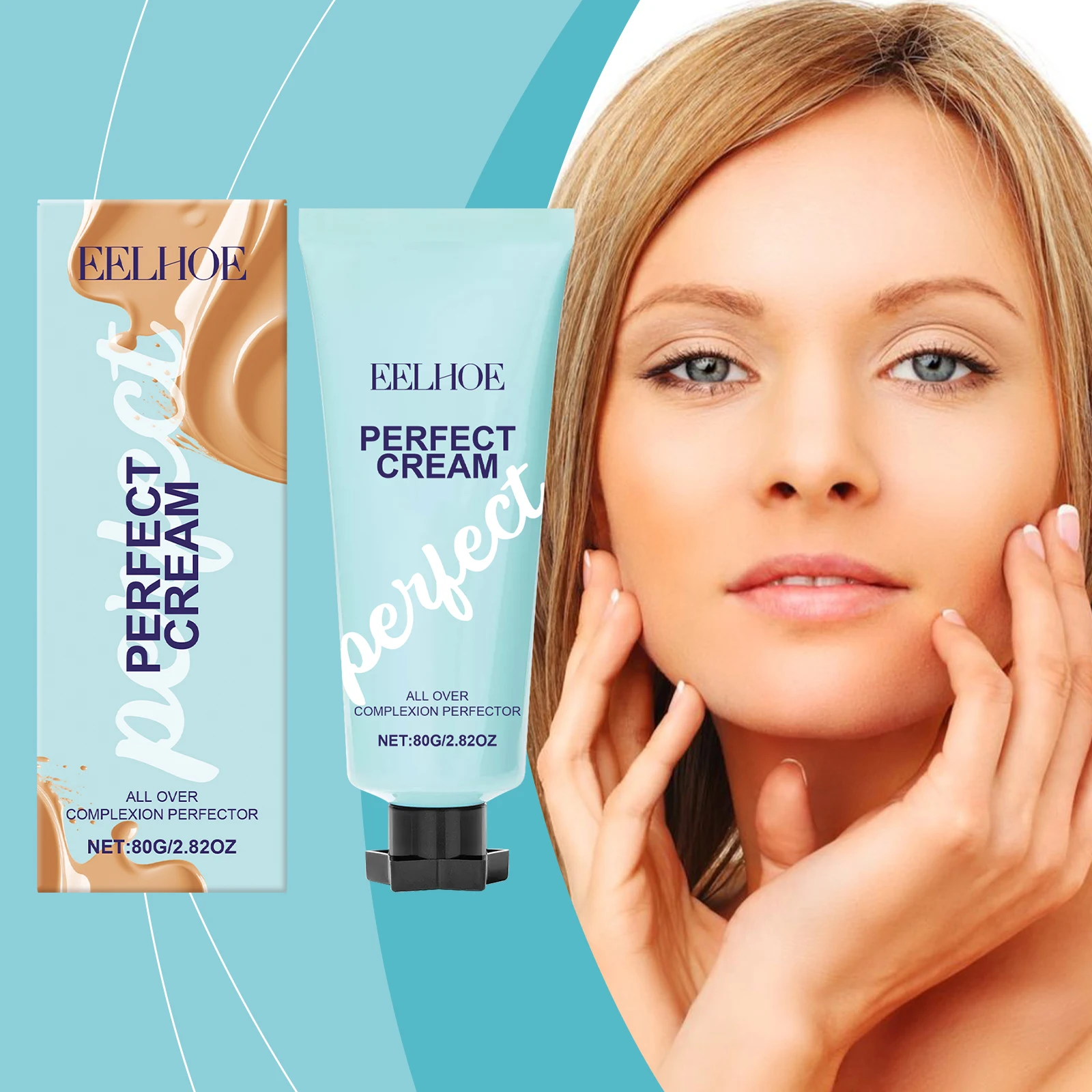 Eelhoe 80g Blijvende Make-Up Concealer Crème Natuurlijke Kleur Matte Olie Controle Waterdicht Verhelderende Huidskleur Volledige Dekking Smet