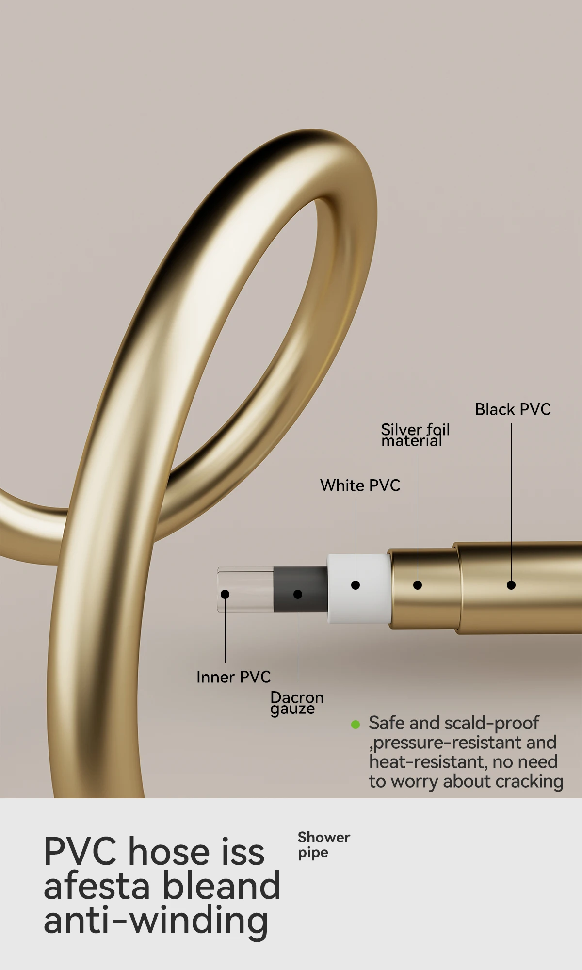 Goldener Nickel-Duschschirm Wandmontiertes Wasserfall-Duschkopf-Set Badezimmer Digitale Atmosphäre LED-Licht Duschset Schirm – Detail 6