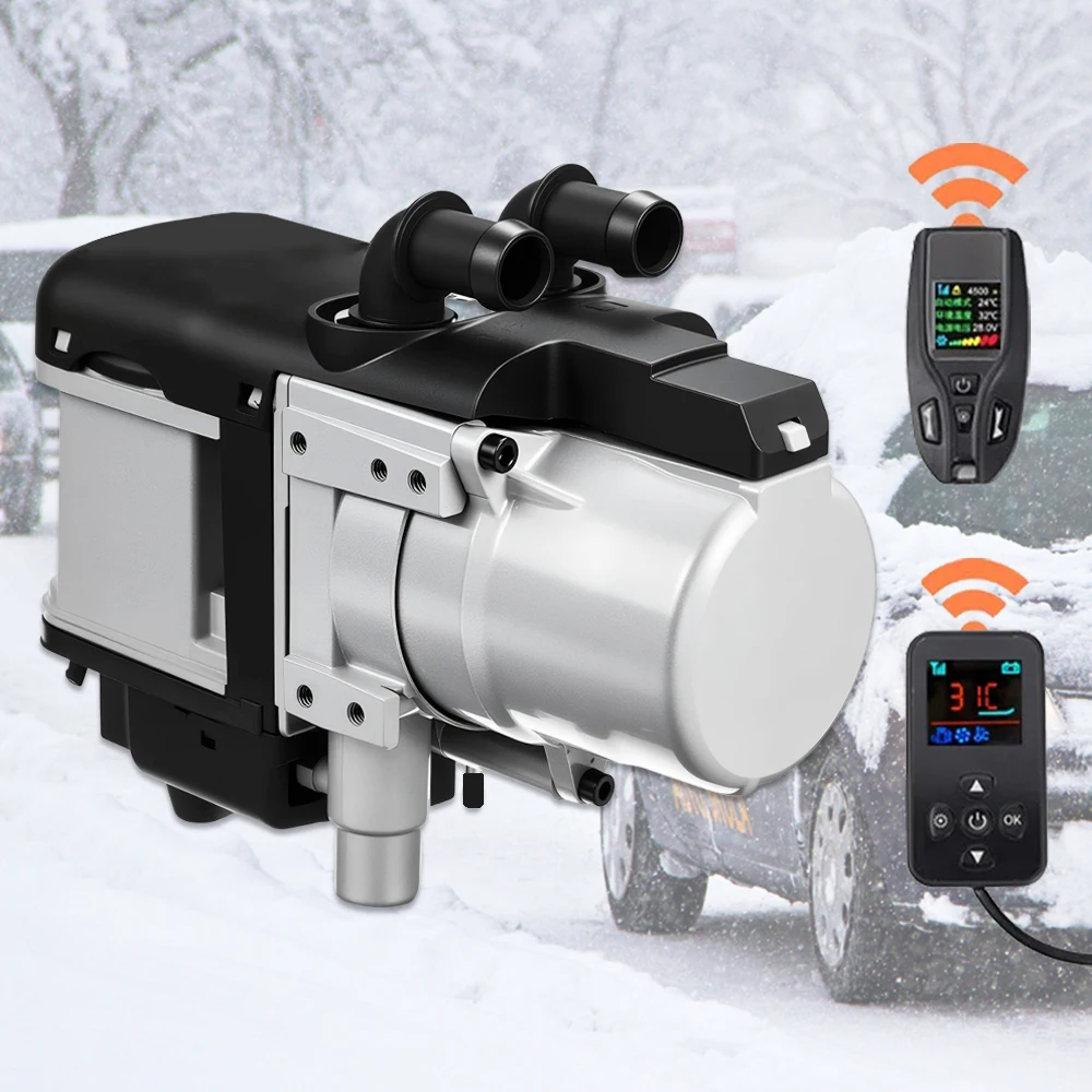 Riscaldatore Diesel 12V 6KW con Telecomando a Una/Due Vie e Pannello LCD, Riscaldatore da Parcheggio, Riscaldatore a Liquido a Diesel per Pre-Riscaldamento Motore di Auto e Camion
