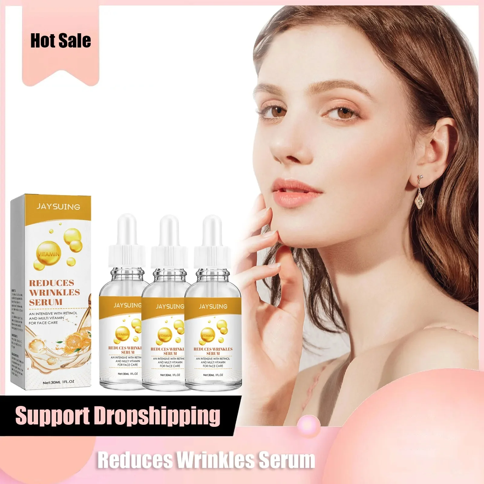 

Reduces Wrinkles Serum Moisturizing Nasolabial Tightening Facial Care Soothing Sensitive Redness Skin Firming Fine Line Essence